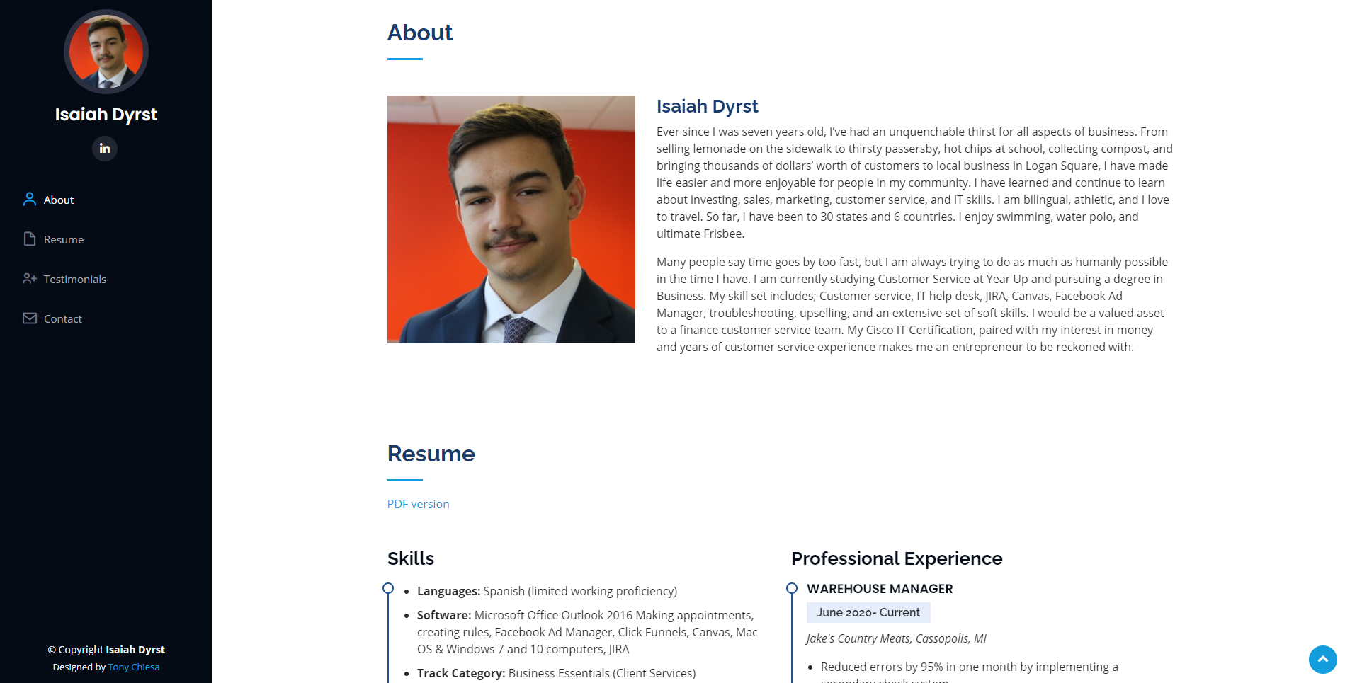 Custom Portfolio Development